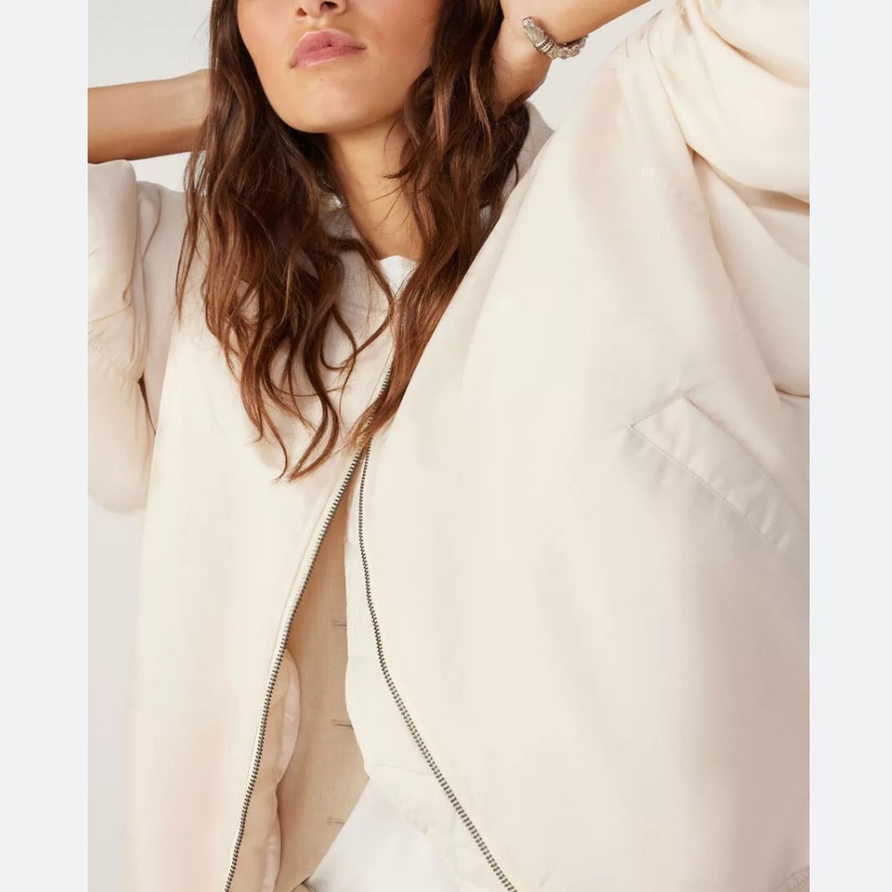 NWT Ba&sh Ivory Bomber Jacket - Picture 10 of 16